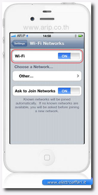 disattivare il wifi