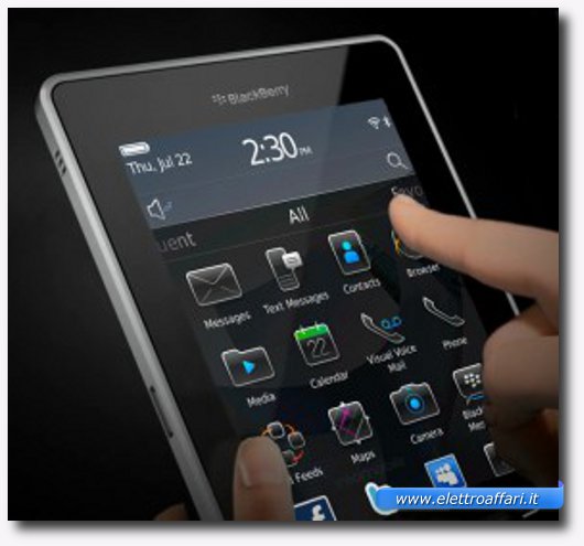 Immagine di un tablet BlackBerry