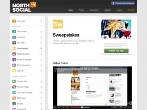 Immagine dell'applicazione North Social Sweepstakes per personalizzare Facebook