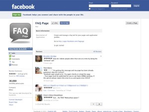 Immagine dell'applicazione FAQ Page per personalizzare Facebook