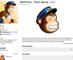 Immagine dell'applicazione MailChimp per personalizzare Facebook