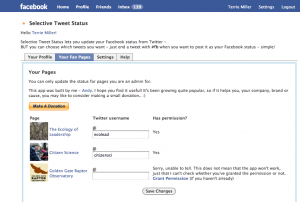 Immagine dell'applicazione Selective Tweets per personalizzare Facebook