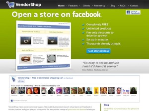 Immagine dell'applicazione VendorShop per personalizzare Facebook