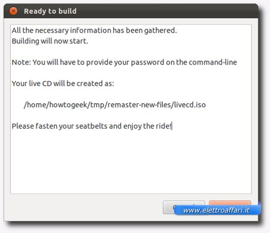 Accio della creazione del Live CD