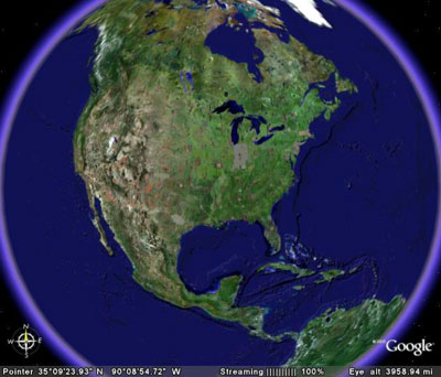 Immagine del software Google Earth 