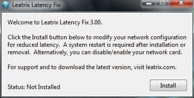 Schermata di installazione del software Leatrix Latency Fix