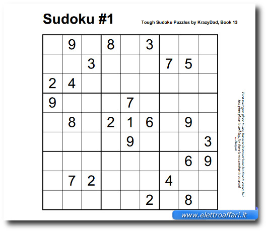 Immagine del sito Krazy Dad per giocare a Sudoku