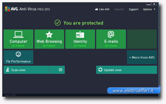 Immagine dell'antivirus gratis AVG Free Antivirus