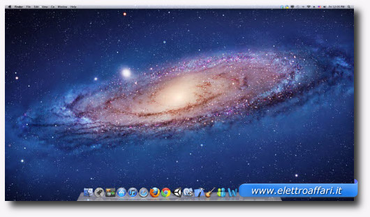 Immagine del desktop di un Mac