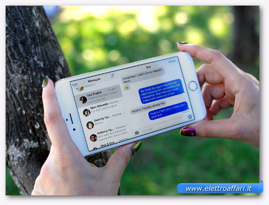 wathsapp e sms sull'iphone 6 plus