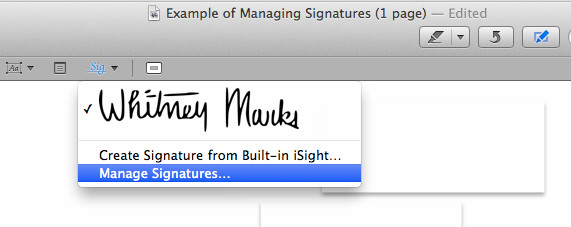 annotate word document in mac preview signature