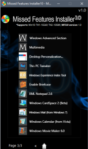 Missed Features Installer 10