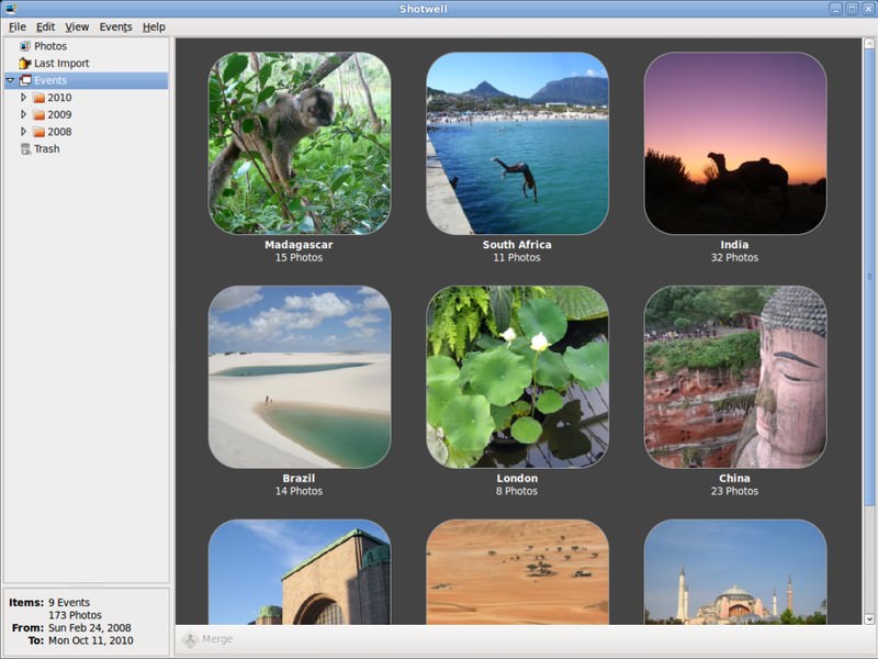 gestione foto su linux