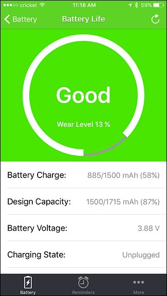 app per il controllo della batteria