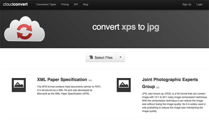 convert xps to jpg