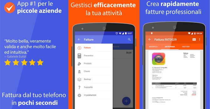 App fattura facile android